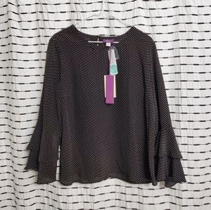 NWT Poppy Polka Dot Wide Ruffle Sleeve